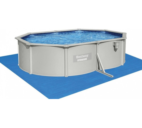Басейн каркасний овальний 10в1 Bestway 56586 Hydrium 500 x 360 см, світло-сірий