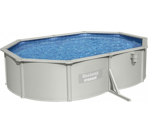 Басейн каркасний овальний 10в1 Bestway 56586 Hydrium 500 x 360 см, світло-сірий