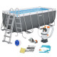Басейн каркасний прямокутний 10в1 Bestway 56457N, 412 x 201 x 122 см