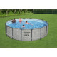Басейн каркасний 5в1 BESTWAY Steel Pro MAX 488 x 122 см імітація каменю + аксесуари