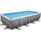 Басейн каркасний прямокутний Bestway Power Steel 549 x 274 x 122 см - сірий