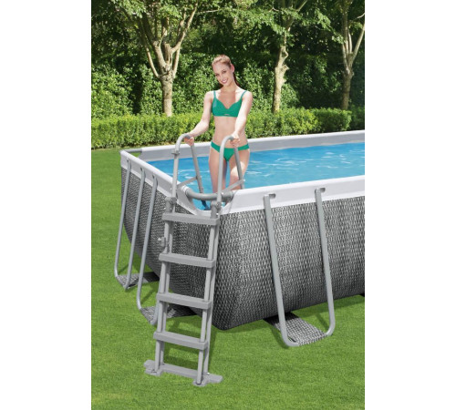 Басейн каркасний прямокутний Bestway Power Steel 549 x 274 x 122 см - сірий