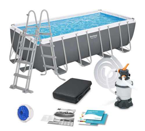 Басейн каркасний прямокутний 11в1 Bestway 56671N, 488 x 244 x 122 см
