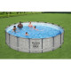 Басейн каркасний 5в1 BESTWAY Steel Pro MAX 549 x 122 см імітація каменю + аксесуари