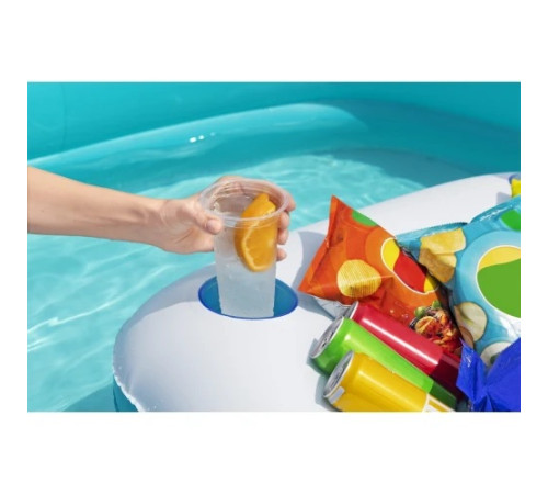 Басейн надувний Bestway 54446 з плаваючим столом Sippin' Summer 218 x 218 x 48 см