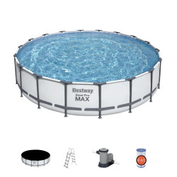 Басейн каркасний 5в1 BESTWAY Steel Pro MAX 549 x 122 см + насос + кришка + сходи