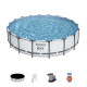 Басейн каркасний 5в1 BESTWAY Steel Pro MAX 549 x 122 см + насос + кришка + сходи