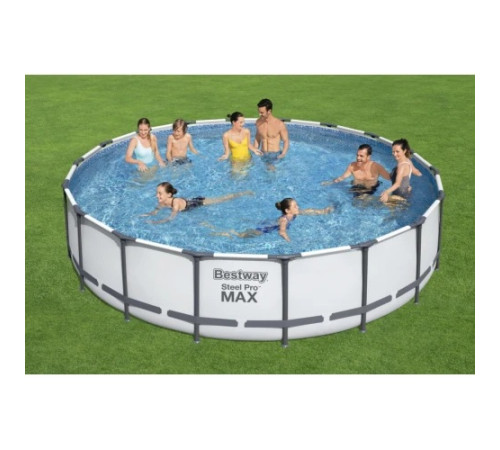 Басейн каркасний 5в1 BESTWAY Steel Pro MAX 549 x 122 см + насос + кришка + сходи