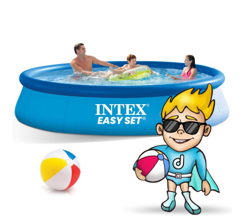 Басейн надувний 15в1 INTEX 28142, 396 x 84 см, блакитний
