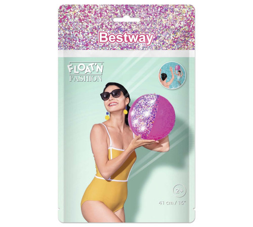 М'яч надувний пляжний Bestway 31050 рожевий, 41 см М'яч надувний пляжний Bestway 31050 рожевий, 41 см