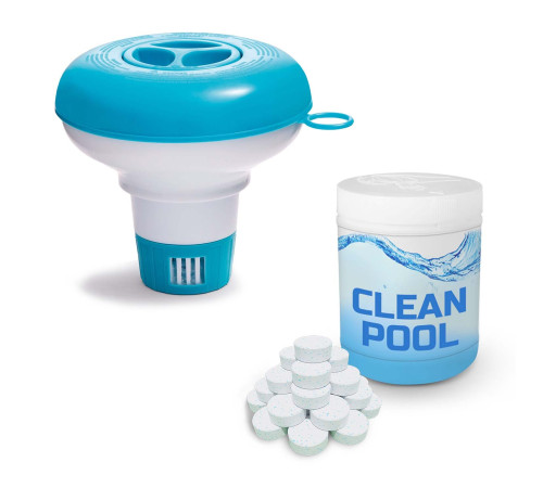 Поплавець-дозатор для басейну INTEX + багатофункціональні таблетки 0,5 кг
