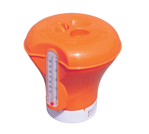 Поплавець-дозатор для басейну з термометром Bestway 58209, помаранчевий