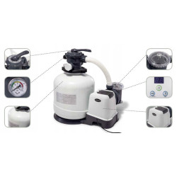 Насос з піщаним фільтром та хлоргенератором INTEX 26676 6000 л/год, 7 г/год