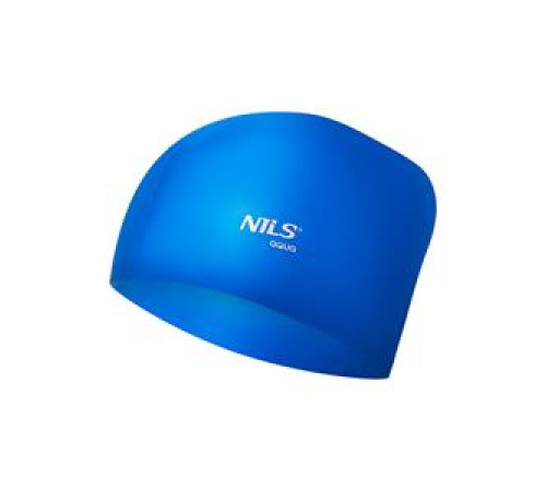 Шапочка для плавання NILS AQUA для довгого волосся темно-синя