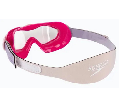 Окуляри-маска для плавання дитячі Speedo SEA SQUAD MASK JU, рожево-сірі