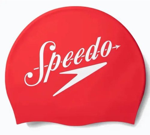 Шапка для плавання Speedo SLOGAN PRT CAP AU, червоно-білий