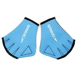 Рукавички для плавання Speedo AQUnder Armour GLOVE AU розмір M (8.5 см), чорно-блакитний