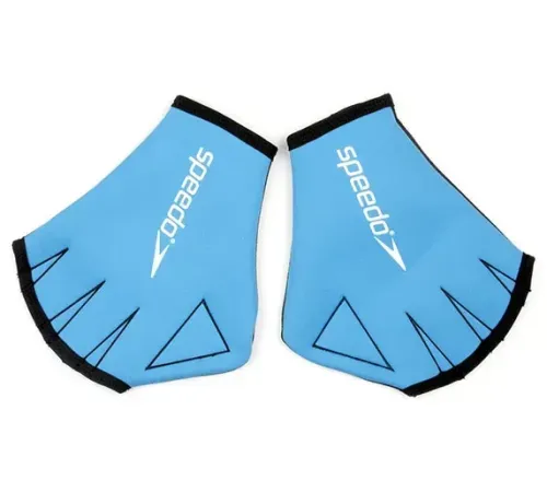 Рукавички для плавання Speedo AQUnder Armour GLOVE AU розмір M (8.5 см), чорно-блакитний