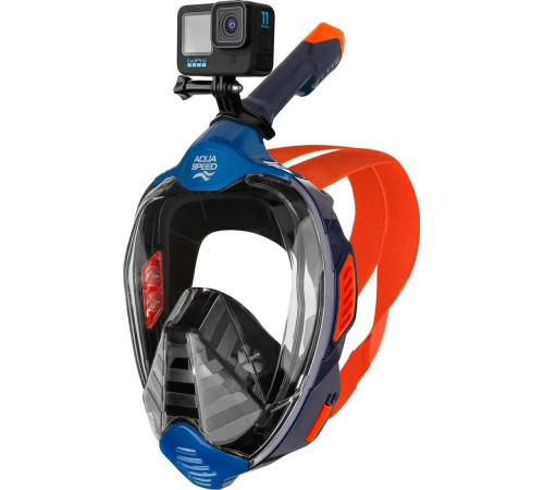 Повнолицьова маска Aqua Speed VEIFA ZX 9856 розмір S/M, чорно-оранжева