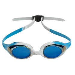 Окуляри для плавання дитячі Arena SPIDER JR MIRROR, біло-голубі