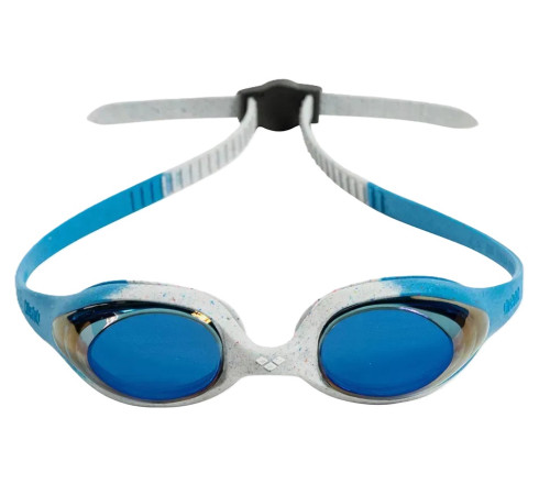Окуляри для плавання дитячі Arena SPIDER JR MIRROR, біло-голубі