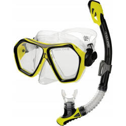 Набір маска і трубка Aqua Speed Blaze + Borneo, чорно-жовтий