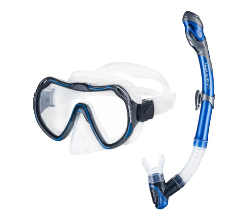 Набір маска і трубка Aqua Speed JAVA + ELBA, чорно-синій