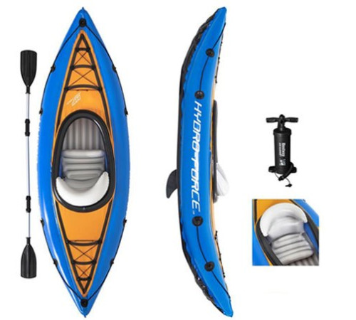 Надувний одномісний каяк HYDRO-FORCE Cove Champion, 275 х 81 х 45 см Надувний одномісний каяк HYDRO-FORCE Cove Champion, 275 х 81 х 45 см