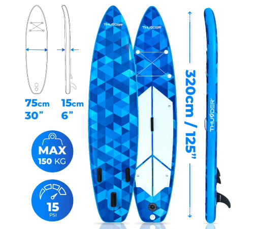 Надувна SUP дошка (Сапборд) THUNDER NION 320 Надувна SUP дошка (Сапборд) THUNDER NION 320