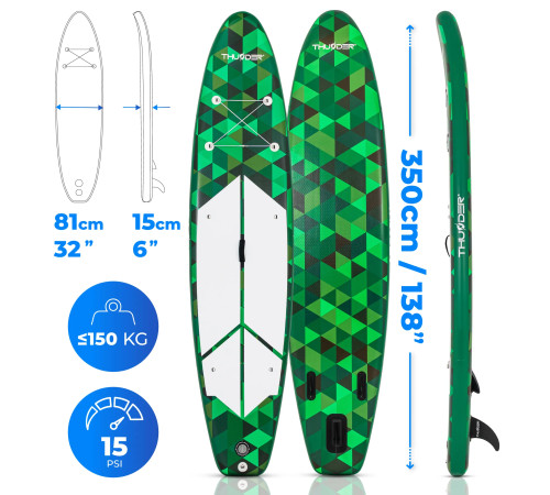 Надувна SUP дошка (Сапборд) THUNDER CAMO 350