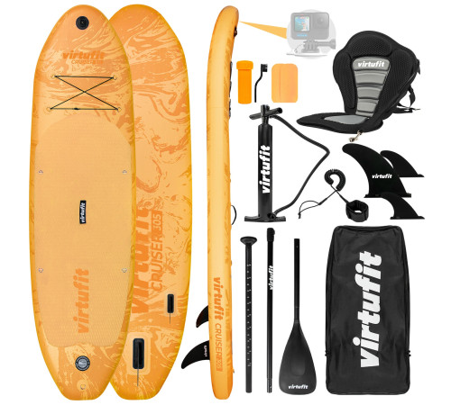 Надувна SUP дошка (Сапборд) VIRTUFIT CRUISER 305, оранжева