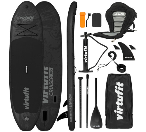 Надувна SUP дошка (Сапборд) VIRTUFIT CRUISER 305, чорний