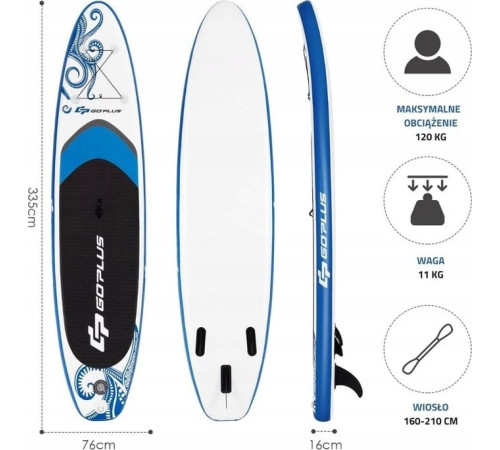 Надувна SUP дошка (Сапборд) Costway SP37537-L 335