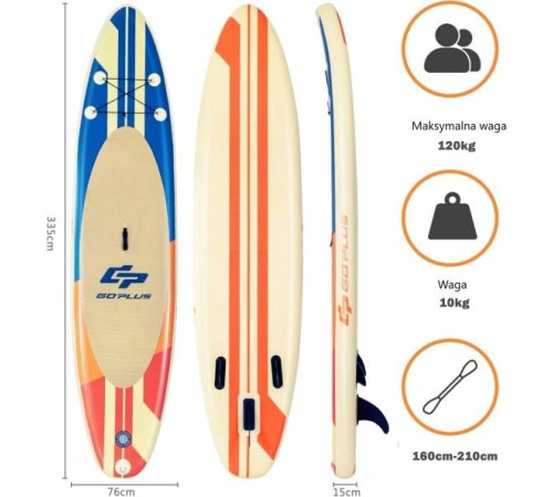 Надувна SUP дошка (Сапборд) Costway SP37428-L 335