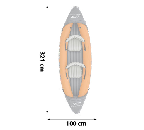Надувна байдарка Bestway 65077 Lite Rapid X2 321 x 88 см Надувна байдарка Bestway 65077 Lite Rapid X2 321 x 88 см