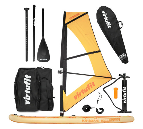 Надувна SUP дошка (Сапборд) VIRTUFIT SURFER 305, помаранчева