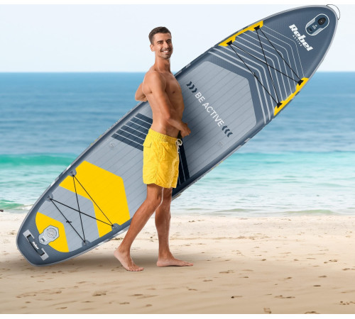 Надувна SUP дошка (Сапборд) REBEL ACTIVE RBA-4507 335 сіро-жовта