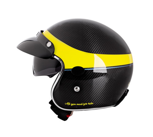 Мотоциклетний шолом W-TEC Vacabro - розмір S(55-56) / блискучий вуглець