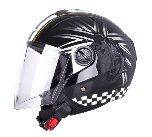Шолом з відкритим обличчям W-TEC FS-715B Union Black - чорний / XL (61-62)