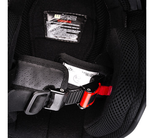 Мотоциклетний шолом з козирком W-TEC V537 Black Heart chopper - розмір M(57-58)/чорний блиск-melisa