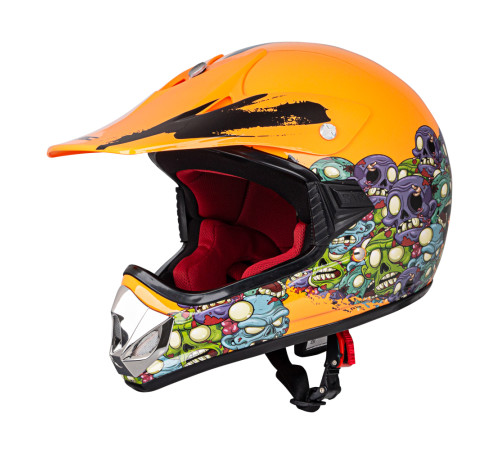 Молодіжний мотоциклетний шолом W-TEC V310 enduro - розмір L (53-54) / помаранчовий