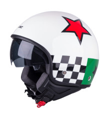 Шолом для скутера W-TEC FS-710G Sixty White - Білий з графікою / XS (53-54)