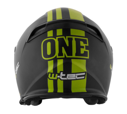 Мотоциклетний шолом W-TEC V586 з козирком - розмір XS(53-54) / чорно-зелений