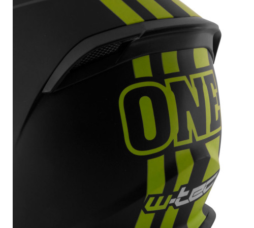Мотоциклетний шолом W-TEC V586 з козирком - розмір XS(53-54) / чорно-зелений