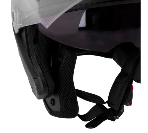 Мотоциклетний шолом W-TEC V586 з козирком - розмір XS(53-54) / чорно-зелений