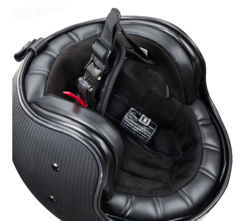 Мотоциклетний шолом W-TEC Angeric Matt Carbon - чорний / XL (61-62)