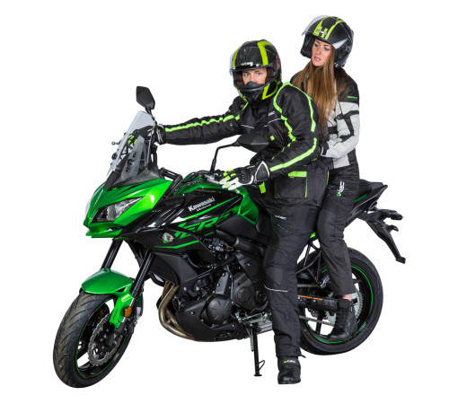 Мотоциклетний шолом W-TEC V586 з козирком - розмір S(55-56) / чорно-зелений