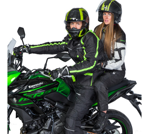 Мотоциклетний шолом W-TEC V586 з козирком - розмір S(55-56) / чорно-зелений