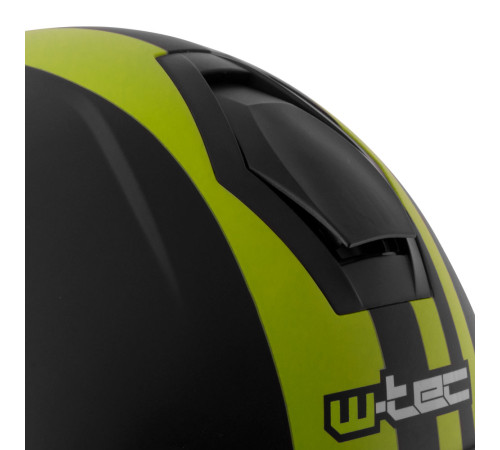 Мотоциклетний шолом W-TEC V586 з козирком - розмір S(55-56) / чорно-зелений