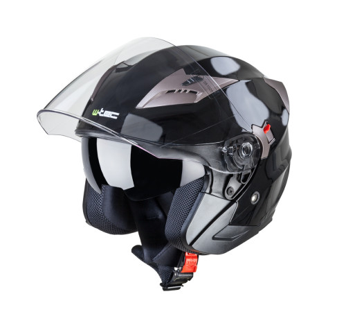 Мотоциклетний шолом з козирком W-TEC YM-627 - розмір M(57-58) / коричнево-чорний